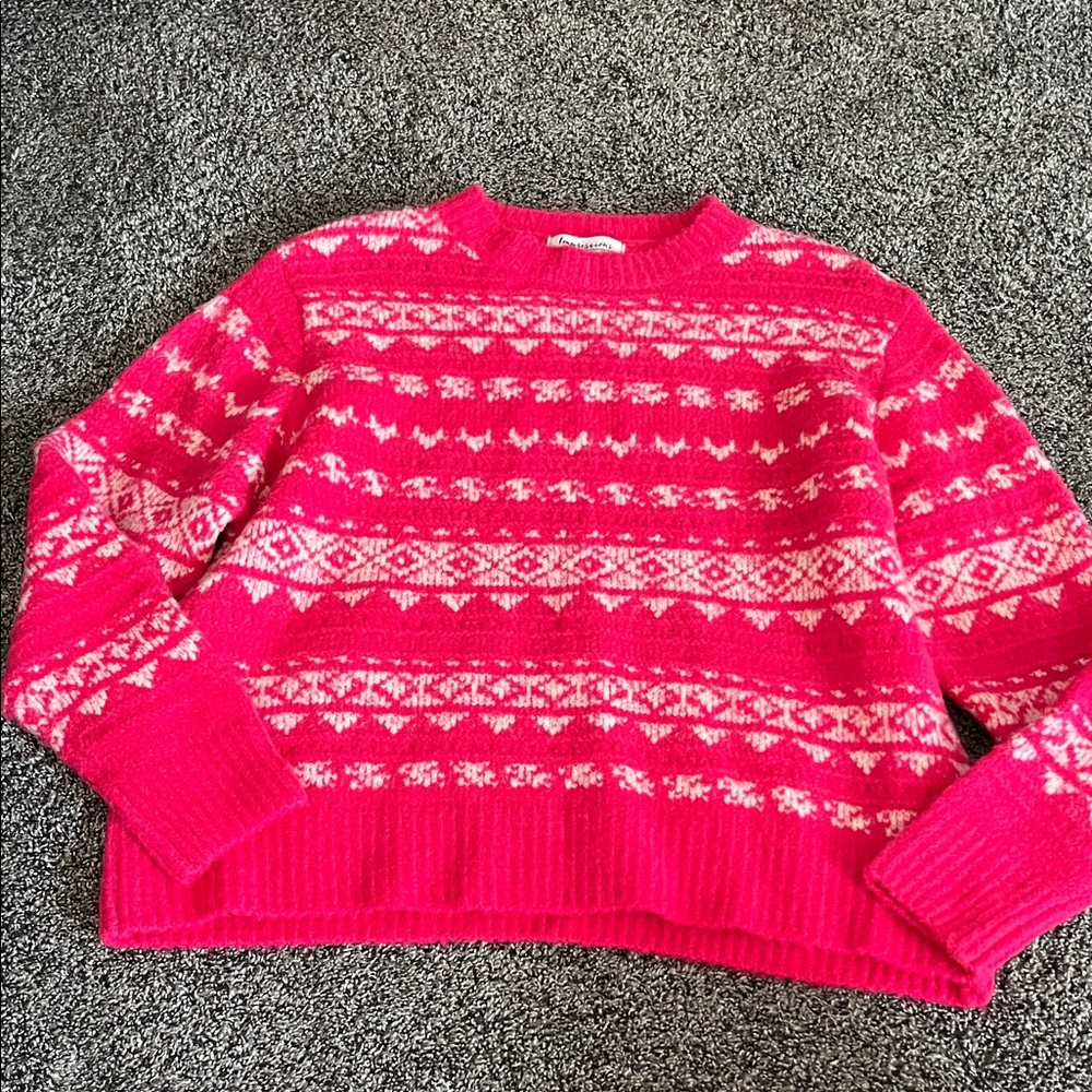 Women's Pink Patterned Sweater